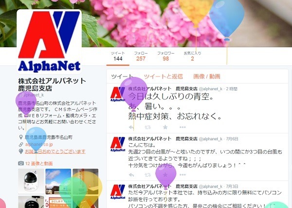 Twitterで誕生日を登録すると 株式会社アルパネット